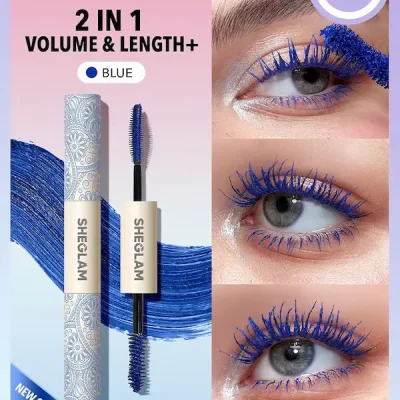 ریمل ضد آب دو سر شیگلم آبی سری All-In-One مدل WATERPROOF Blue