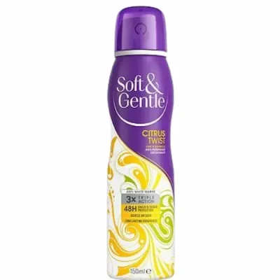اسپری ضد تعریق سافت اند جنتل citrus twist رایحه مرکبات و خنک