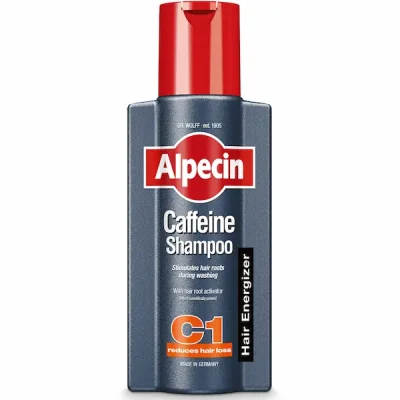 شامپو آلپسین CAFFEINE C1 سايز بزرگ ضد ریزش قوی مو 375 ml