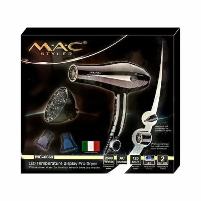 سشوار حرفه ای با نمایشگر LED مک استایلر مدل MC-6660