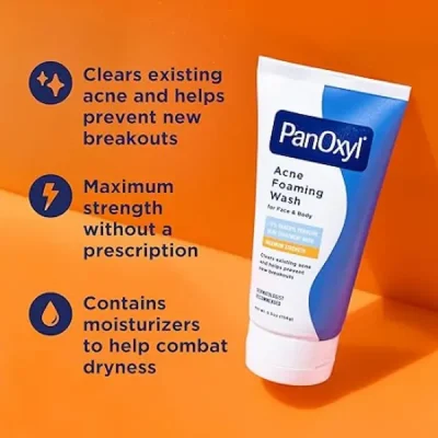 فوم شوینده ضد جوش پانوکسیل panoxyl حاوی بنزوئیل پراکسید 10%