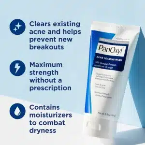 فوم شوینده ضد جوش پانوکسیل panoxyl حاوی بنزوئیل پراکسید 10%