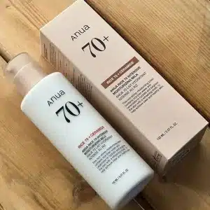 شیر مرطوب کننده و روشن کننده برنج 70 و سراماید آنوا Anua