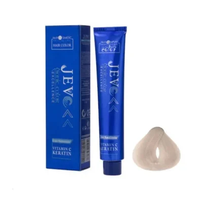 رنگ مو جوو (Jevo) مدل Excellence شماره 11.1 حجم 100 میلی‌لیتر رنگ بلوند نقره ای پلاتینه دودی