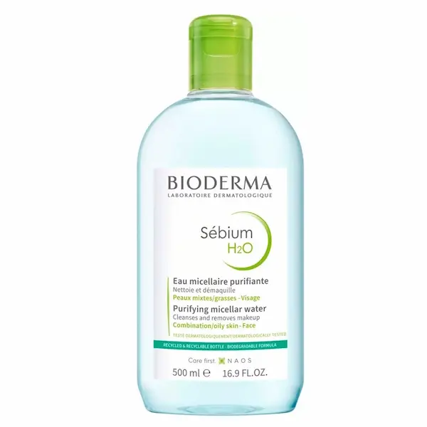 میسلار واتر بایودرما مدل Sebium H2O مناسب پوست چرب و مختلط