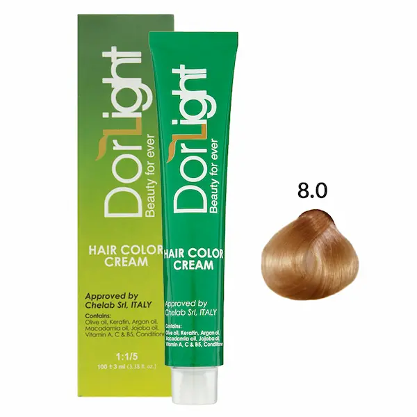 Dorlight 8.0 Light Blond Hair Color 100 ml